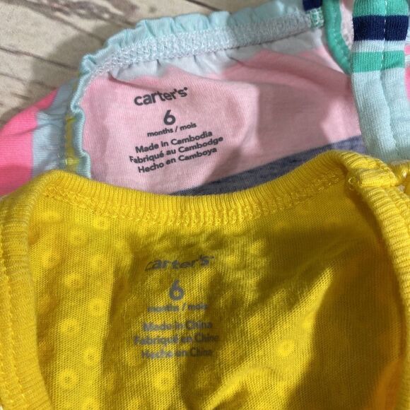 NWOT Bundle of 2 Infant Baby Girl Rompers Size 6M - Picture 7 of 7
